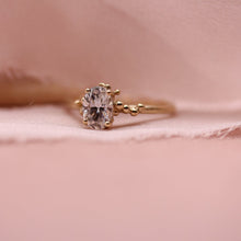 Load image into Gallery viewer, Oval Solitaire Diamond Granulated Ring
