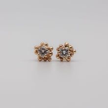 Load image into Gallery viewer, Solitaire Diamond Granulated Studs
