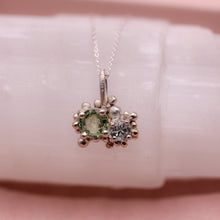 Load image into Gallery viewer, Montana Sapphire &amp; Aquamarine Granulated Pendant
