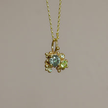 Load image into Gallery viewer, Diamond and Peridot Granulated Pendant
