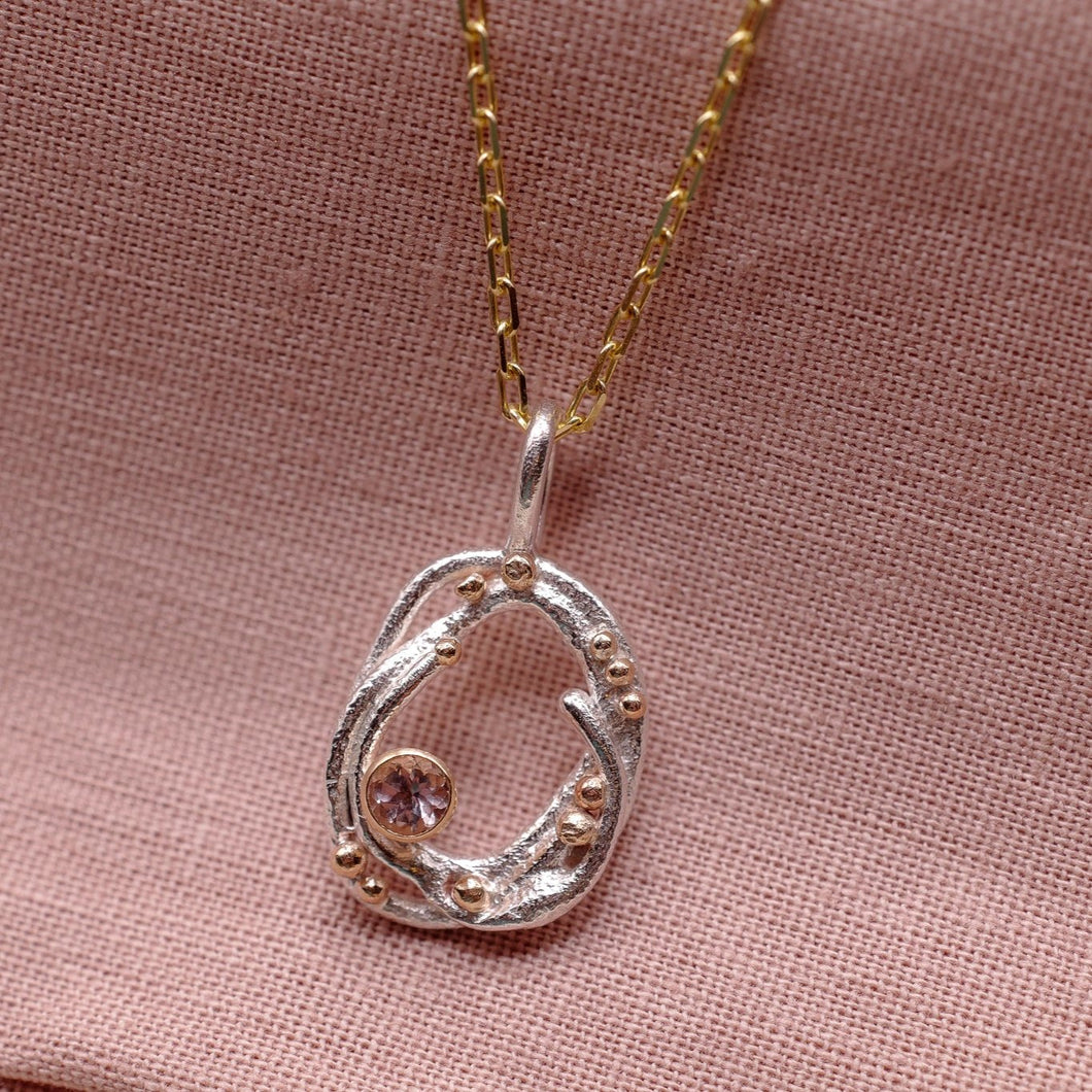 Morganite Universe Pendant